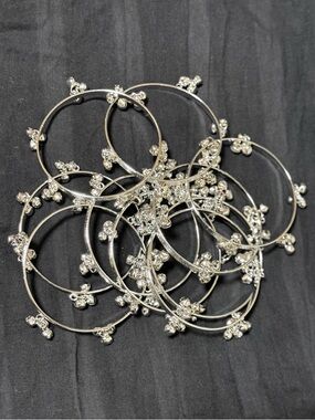 Silver Kashmiri bangles (10pcs)